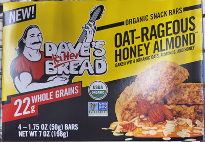 Organic Snack Bar Oat-Rageous Honey Almond