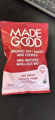 Organic Soft Baked Mini Cookies red velvet
