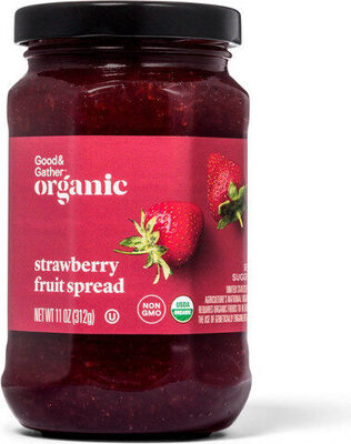 Organic strawberry fruit spread