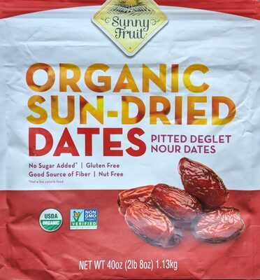 Package of Organic sun-dried dates