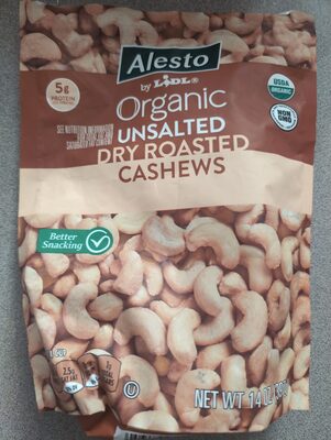 Organic Unsalted Dry Roasted Cashews