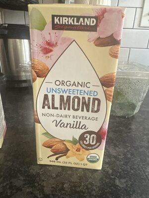 Organic unsweetened, almond milk.