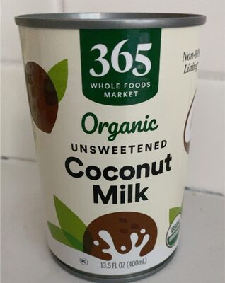 Organic unsweetened coconut milk