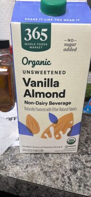 Organic Unsweetened Vanilla Almond Non-Dairy Beverage