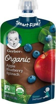 Organic Value Pack: Pear Peach Strawberry, Carrot Apple Mango & Apple Blueberry Spinach (Sitter)