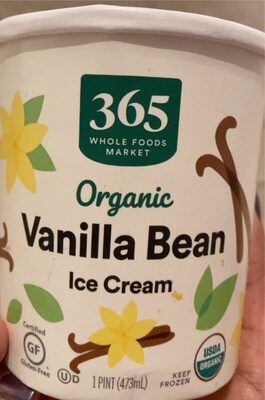 Organic vanilla bean ice cream