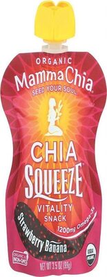 Organic Vitality Squeeze Snack Strawberry Banana