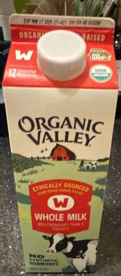 Organic whole milk