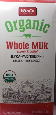 Organic whole milk