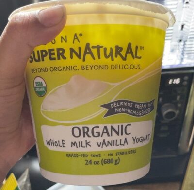Organic whole milk vanilla yogurt