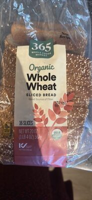 Organic Whole Wheat Sliced Bread