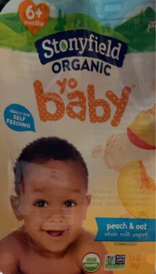 Organic YoBaby Peach & Oat Yogurt Pouch