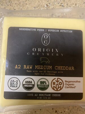 Origin Creamery Raw Medium Cheddar
