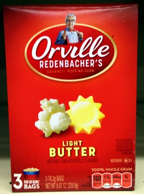 ORVILLE REDENBACHERS Light Butter Popcorn, 8.07 OZ