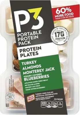 P turkey almonds monterey jack & blueberries portable protein