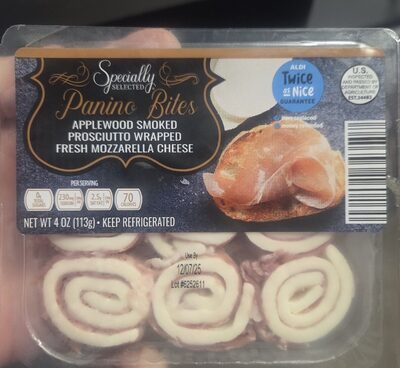 Panino Bites Applewood Smoked Prosciutto Wrapped Fresh Mozzarella Cheese