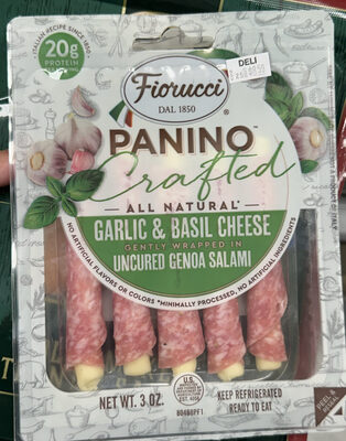 Panino Crafted Garlic & Basil Cheese Gently Wrapped In Uncured Genoa Salami