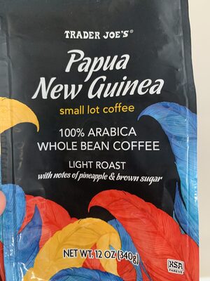 Papua New Guinea 100% Arabica Whole Bean Coffee