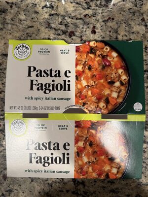 Pasta E Fagioli with spicy sausage