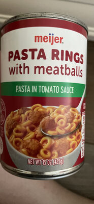 Pasta Rings with Meatballs