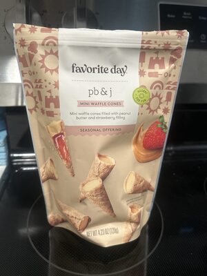 PB&J mini waffle cones