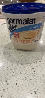 peach & mango flavoured low fat dairy snack