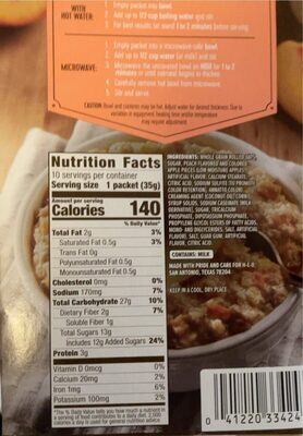 peaches & cream oatmeal