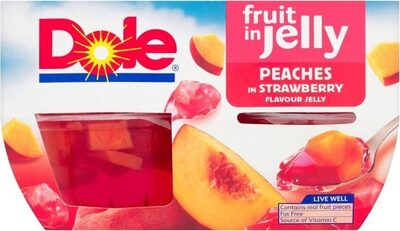 Peaches In Strawberry Gel