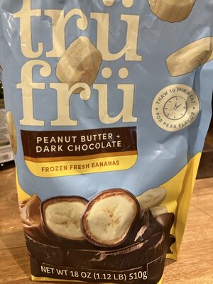 Peanut Butter + Dark Chocolate Frozen Fresh Bananas