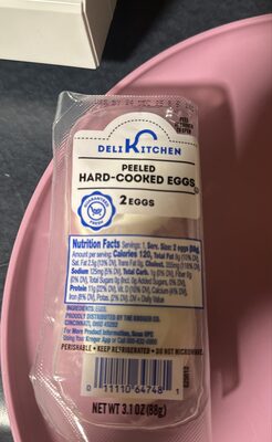 Peeled Hard Cooked Eggs