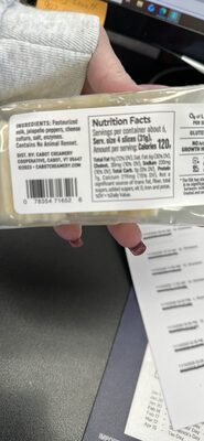 Pepper Jack Natural Cheese 26 Cracker Cut Slices