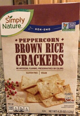 Peppercorn Brown Rice Crackers