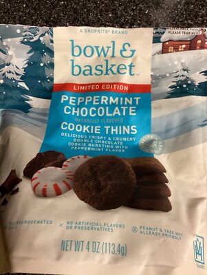 Peppermint Chocolate Cookie Thins