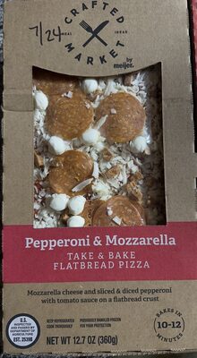 Pepperoni And Mozzarella Flatbread Pizza