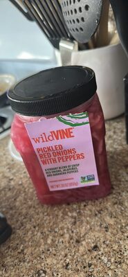 Pickled Red Onions with Peppers