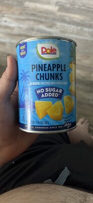 Pineapple Chunks In Water Sweetened With Stevia Extract