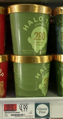 Pistachio light ice cream, pistachio