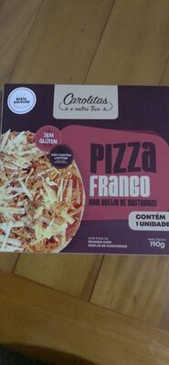 Pizza frango com queijo de castanhas