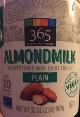 Plain almondmilk unsweetened non-dairy yogurt