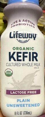 Plain Unsweetened Lactose Free Organic Kefir