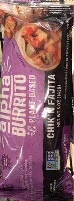 Plant-Based Burrito Chik'N Fajita