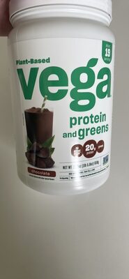 plant-based protein and greens chocolate