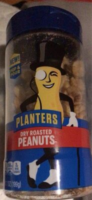 Planters Dry Roasted Peanuts plastic can