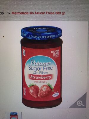Polaner, sugar free with fiber preserves, peach