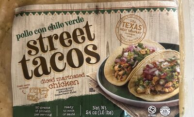 Pollo Con Chile Verde Street Tacos