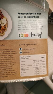 Pompoenrisotto met spek en geitenkaas