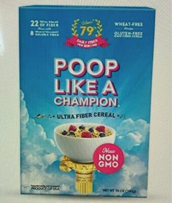 Poop like a champion cereal