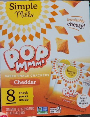Pop Mms Baked Snack Crackers Cheddar