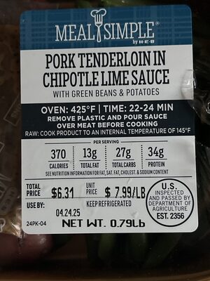 Pork Tenderloin In Chipotle Lime Sauce