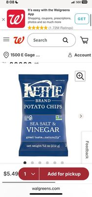 Potato Chips Sea Salt & Vinegar